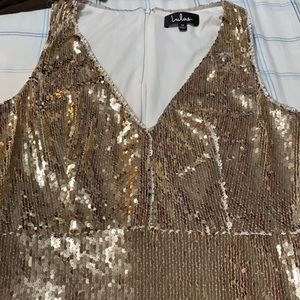 Sequins gold dress